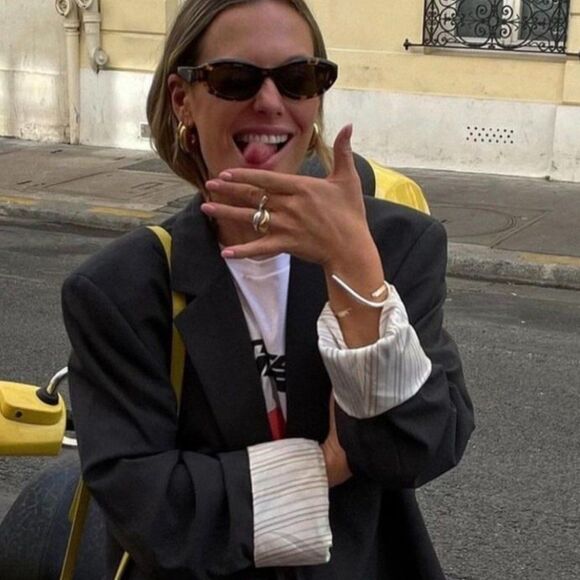 NEW PRADA PR26ZS 14L09Z HONEY TORTOISE/DARK BROWN SUNGLASSES